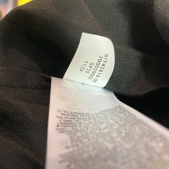 Banana Republic Black VISCOSE-LINEN TIE-NECK TOP nwt Sz M 742618 - Picture 6 of 9